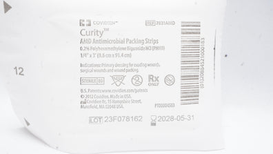 Covidien 7831AMD Curity AMD Antimicrobial Packing Strips 1/4inch x 3 Ft.